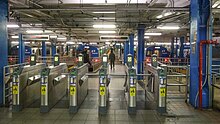 Reconstructed 33rd Street terminal PATH 33 Street turnstiles vc.jpg