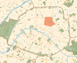 موقعیت منطقه دهم پاریس در نقشه