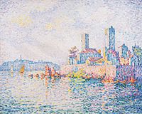 Paul Signac, Antibes, the towers, 1911