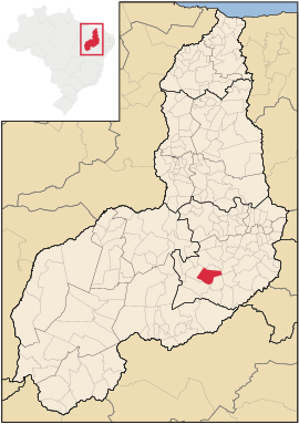 Location of Nova Santa Rita in Piauí