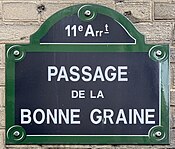 Plaque Passage Bonne Graine - Paris XI (FR75) - 2021-05-25 - 1.jpg