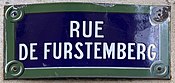 Plaque Rue Furstemberg - Paris VI (FR75) - 2021-07-29 - 1.jpg