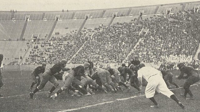 The inaugural game at the Coliseum between Pomona and USC