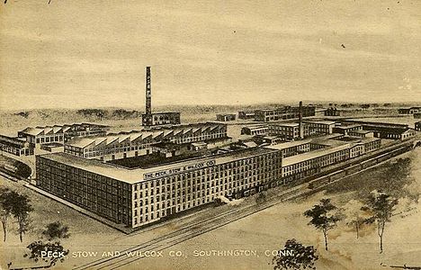 The Wilcox Factory located in Southington, in 1910.