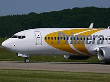 Boeing 737-800 de Primera Air à l'Aéroport de Malmö