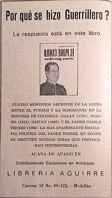 Publicidad libro El padre Camilo.