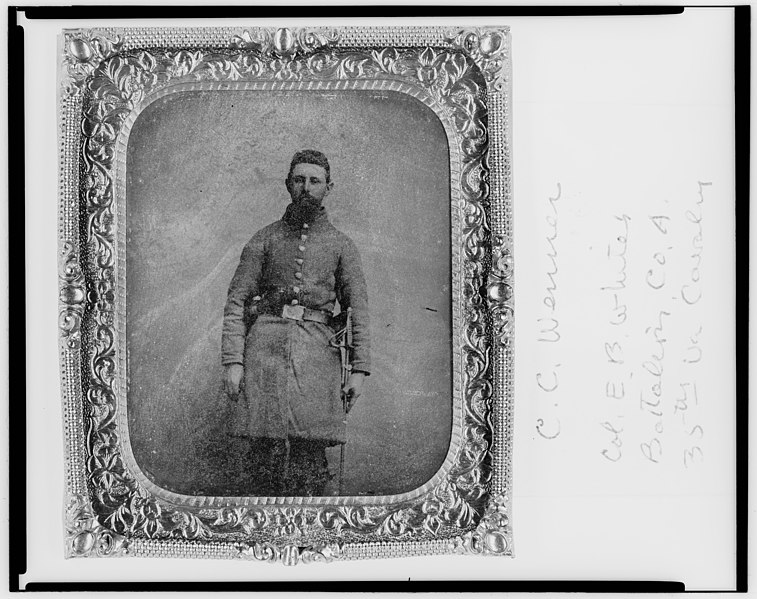 File:Pvt. C.C. Wenner, Co. A., 35th Virginia Cavalry, C.S.A., three-quarter length portrait, facing front LCCN2005695734.jpg