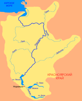 Catchment area of ​​the Pyassina