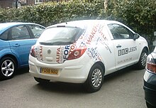 A BBC Radio Leeds vehicle as seen at Headingley during a one-day cricket match in 2009. Radio Leeds car.jpg