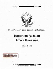 The House Intelligence Committee's final report on Russian interference in the 2016 election. Report on Russian Active Measures.pdf
