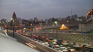 Resalat Tunnel in Tehran.