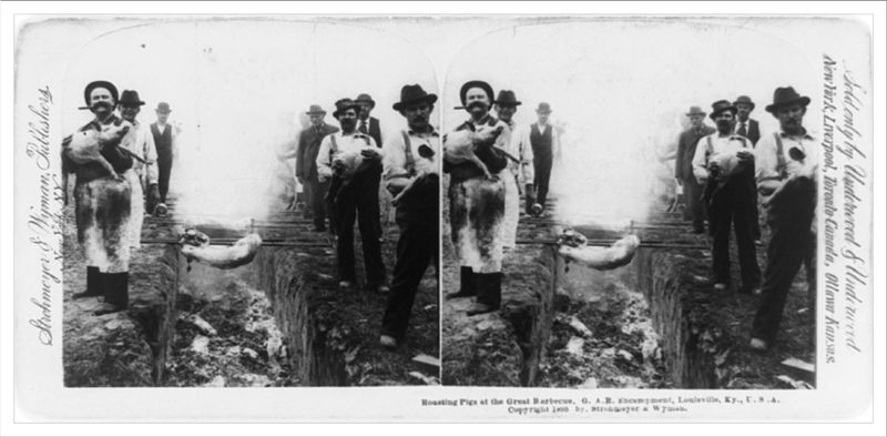 File:Roasting pigs at the great barbecue GAR encampment Louisville Kentucky 1895.jpg