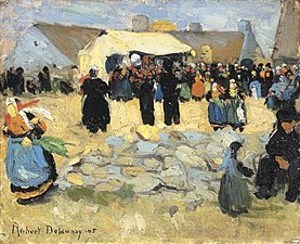 Robert Delaunay, Marché breton (1905), localisation inconnue.