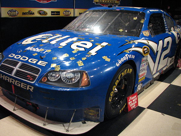 Newman's 2008 Daytona 500 car, on display at the Daytona 500 Experience