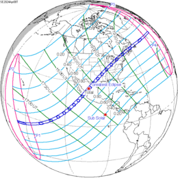 Eclissi Solare Dell'8 Aprile 2024: Visibilità, Relazioni con altre eclissi, Note