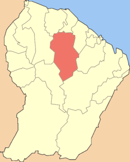 Kommunens läge i Franska Guyana.