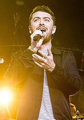 Lovato collaborated with Sam Smith (pictured) on "I'm Ready". Sam Smith Lollapalooza 2015-7 (cropped 2).jpg