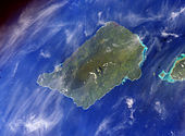 Satelita bildo de Savaii-Insulo.