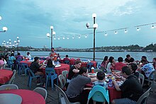 Several seafood restaurants located by the sea in Harbour Bay Terminal Seafood by the sea in Harbour Bay Terminal.jpg