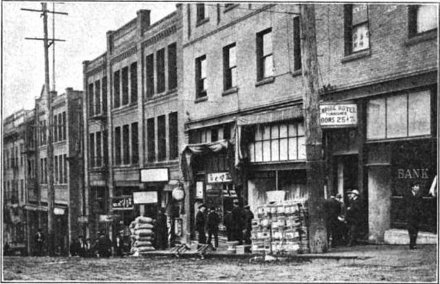 A street in Seattle's Nihonmachi in 1909