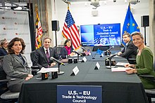 The TTC Ministerial Meeting at the University of Maryland on 5 December 2022 Secretary Blinken, Secretary Raimondo, and Ambassador Tai Host the U.S.-EU Trade and Technology Council Ministerial Meeting (52544898039).jpg