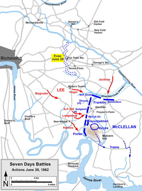 Seven Days Battles, June 30, 1862 Seven Days June 30.png