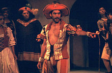 Kevin Black in his "wedding outfit" in the 2003 Carmel Shakespeare Festival production ShrewPetruchio.jpg