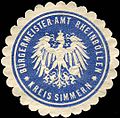 Siegelmarke Bürgermeister - Amt Rheinböllen - Kreis Simmern W0226265.jpg