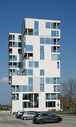 Voormalige silo omgebouwd tot appartementen