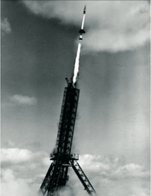 Launch of a Skylark sounding rocket from Woomera in South Australia, on September 18, 1961, for NASA Mission 9.01 GG Astronomy, PS (193 km). Skylark launch for NASA.tiff