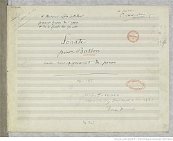 Immagine illustrativa dell'articolo Sonata per fagotto e pianoforte di Saint-Saëns