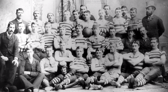 South Adelaide was a strong club in early years winning 8 premierships in the 19th century (1885 South Adelaide team pictured).