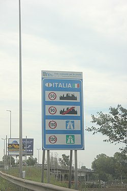 Speed limits in Italy