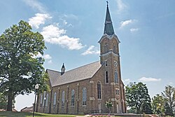 St. Mary's Church in St. Benedict Kansas exterior side.jpg