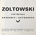 Królewska Akademia Sztuk Plastycznych, Antwerpia, 1971