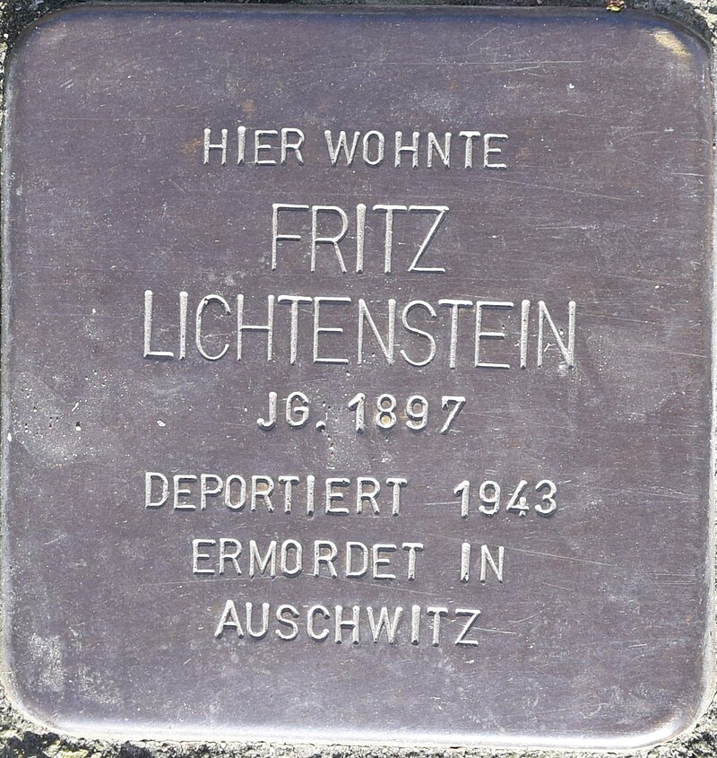 Stolperstein in Bad Pyrmont für Fritz Lichtenstein