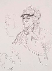 Study of a Man in Deer Stalking Attire, Three Caricatures - John Phillip - ABDAG014484.194