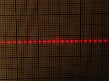 Interference pattern of double slits, where the slit width is one third the wavelength. Subwavelength slits.JPG