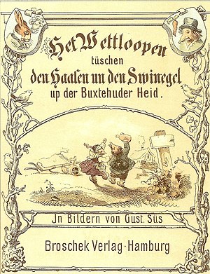 Titel einer 1855 erschienenen plattdeutschen Ausgabe mit den Illustrationen von Gustav Süs