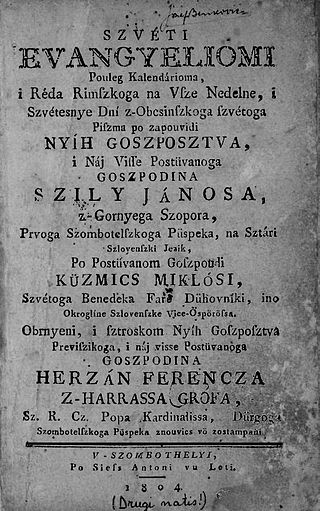 <i>Szvéti evangyeliomi</i> Slovene-language Bible translation