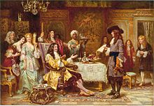The Birth of Pennsylvania, a 1680 portrait by Jean Leon Gerome Ferris, featuring Penn facing King Charles II The Birth of Pennsylvania 1680 cph.3g07157.jpg