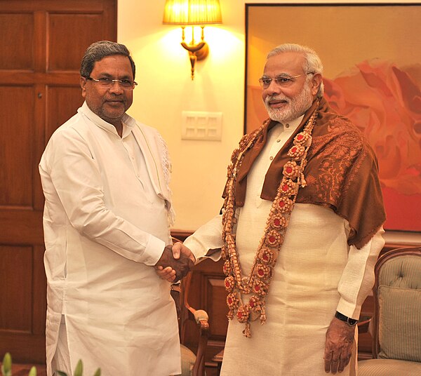 Chief Minister of Karnataka, Siddaramaiah calling on the Prime Minister, Narendra Modi