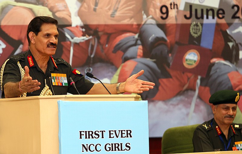 File:The Chief of Army Staff, General Dalbir Singh addressing the gathering during the flag-in ceremony of the NCC Girls Mount Everest Expedition team, in New Delhi.jpg