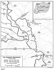 Map of the Remagen bridgehead 7-24 March 1945 The Remagen Bridgehead.jpg