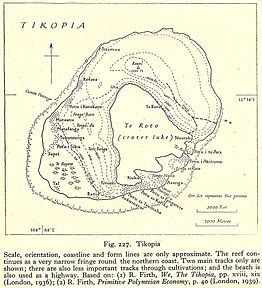 Kaart van Tikopia