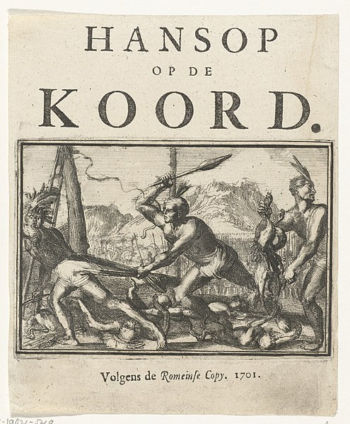 File:Titelblad voor het pamflet Hansop op de Koord, 1701 Hansop op de Koord (titel op object) Esopus in Europa (serietitel), RP-P-1904-549.jpg