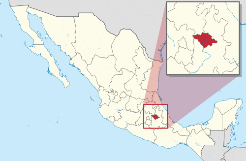 State of Tlaxcala within Mexico