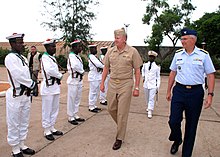 Togolese sailors equipped with MAT-49 in 2007. Togolese naval honour guard 070521.jpg