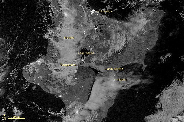 NASA satellite image of the August 2012 eruption, from Suomi NPP