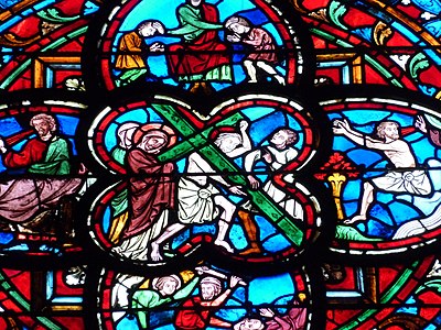 Zgodnje steklo - Kristus, ki nosi križ (13. st.)